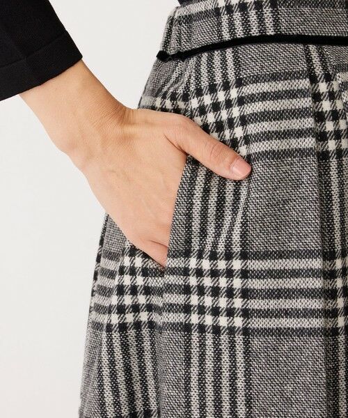 TO BE CHIC (大きいサイズ) / トゥー ビー シック (オオキイサイズ) ロング・マキシ丈スカート | 【L】グレンチェック タックスカート | 詳細6