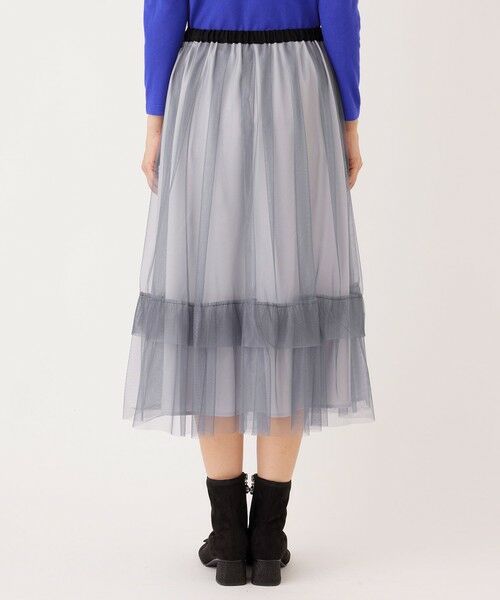 TO BE CHIC (大きいサイズ) / トゥー ビー シック (オオキイサイズ) ロング・マキシ丈スカート | 【L】チュールヘムボーダー フレアスカート | 詳細10