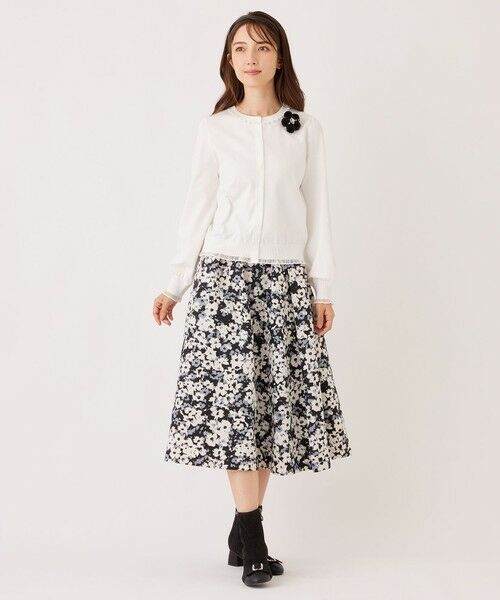 TO BE CHIC (大きいサイズ) / トゥー ビー シック (オオキイサイズ) ロング・マキシ丈スカート | 【L】アブストラクトフローラル スカート | 詳細3