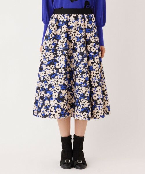 TO BE CHIC (大きいサイズ) / トゥー ビー シック (オオキイサイズ) ロング・マキシ丈スカート | 【L】アブストラクトフローラル スカート | 詳細5