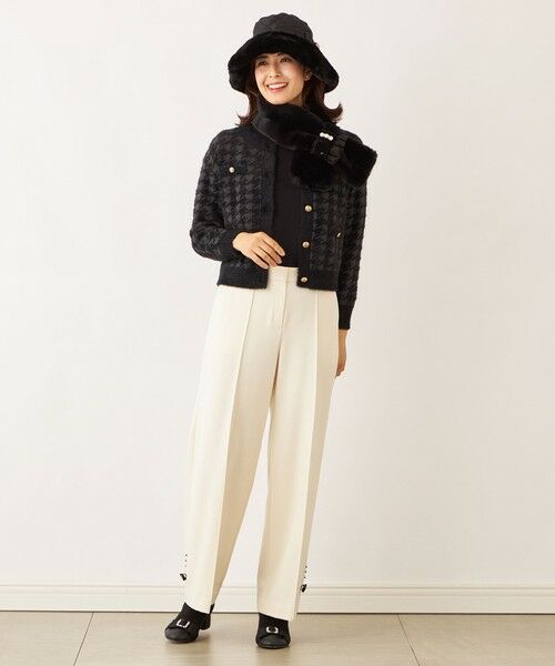 TO BE CHIC (大きいサイズ) / トゥー ビー シック (オオキイサイズ) ブルゾン | 【L】フェザー千鳥 カーディガン | 詳細2