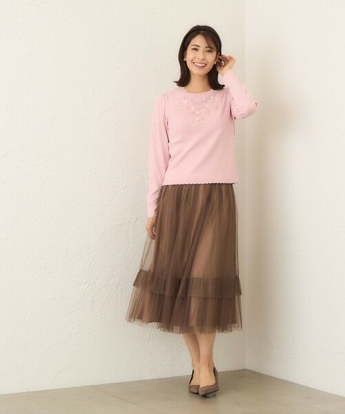 TO BE CHIC (大きいサイズ) / トゥー ビー シック (オオキイサイズ) その他トップス | 【L】フロントビジュー ニット | 詳細3