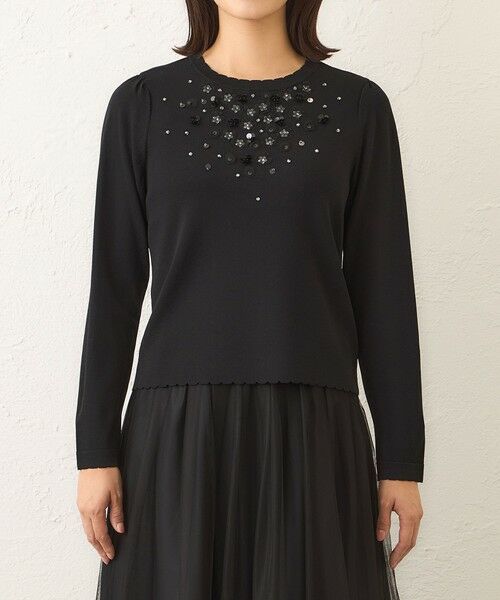 TO BE CHIC (大きいサイズ) / トゥー ビー シック (オオキイサイズ) その他トップス | 【L】フロントビジュー ニット | 詳細5