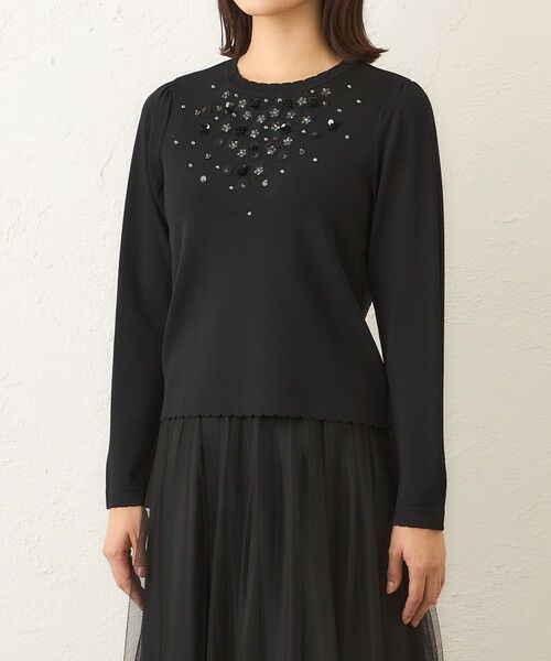 TO BE CHIC (大きいサイズ) / トゥー ビー シック (オオキイサイズ) その他トップス | 【L】フロントビジュー ニット | 詳細6