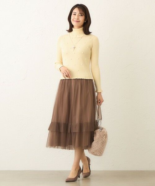 TO BE CHIC (大きいサイズ) / トゥー ビー シック (オオキイサイズ) その他トップス | 【L】パールビジュー　ケーブルリブニット | 詳細5