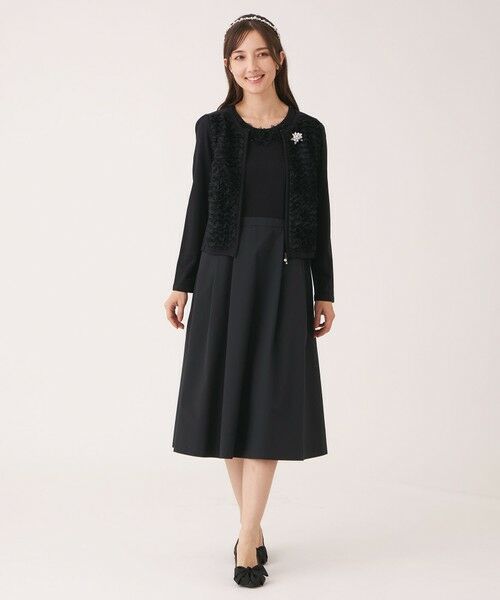 TO BE CHIC (大きいサイズ) / トゥー ビー シック (オオキイサイズ) ブルゾン | 【L】フェザー刺しゅう コンビカーディガン | 詳細4