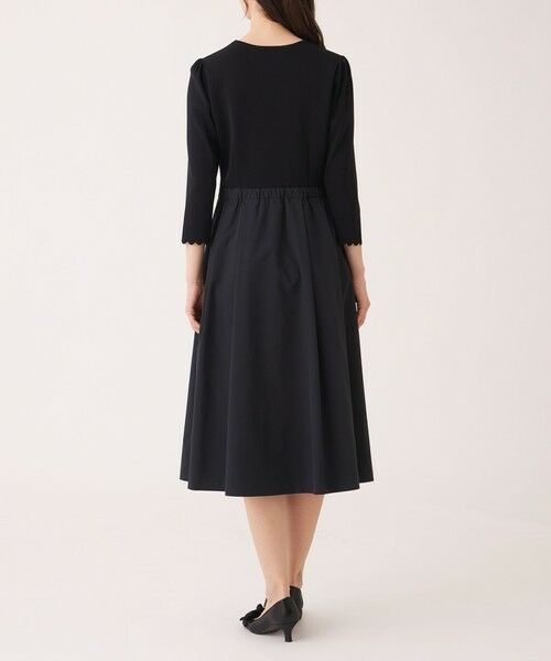 TO BE CHIC (大きいサイズ) / トゥー ビー シック (オオキイサイズ) ロング・マキシ丈ワンピース | 【L】チュールブレード ニットワンピース | 詳細6