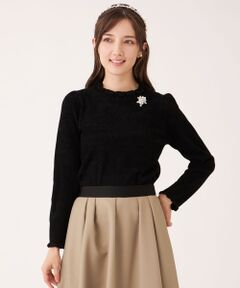 TO BE CHIC (大きいサイズ) / トゥー ビー シック (オオキイサイズ) その他トップス | 【L】レーヨンモール フリルハイネックニット