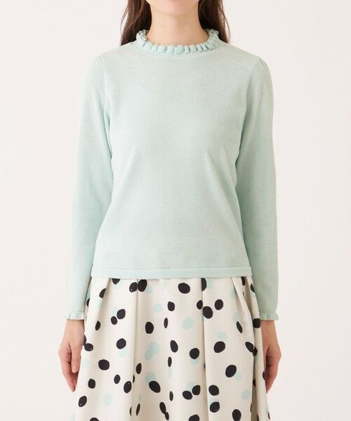 TO BE CHIC (大きいサイズ) / トゥー ビー シック (オオキイサイズ) その他トップス | 【L】レーヨンモール フリルハイネックニット | 詳細4