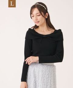 TO BE CHIC (大きいサイズ) / トゥー ビー シック (オオキイサイズ) その他トップス | 【L】リボンオフタートル ニット