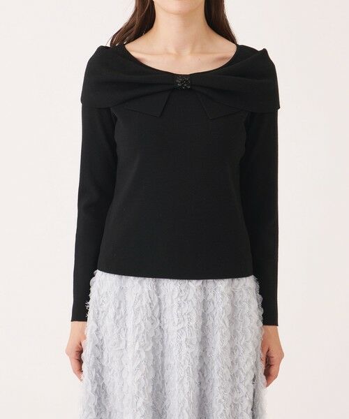 TO BE CHIC (大きいサイズ) / トゥー ビー シック (オオキイサイズ) その他トップス | 【L】リボンオフタートル ニット | 詳細3