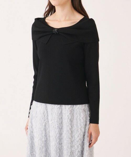 TO BE CHIC (大きいサイズ) / トゥー ビー シック (オオキイサイズ) その他トップス | 【L】リボンオフタートル ニット | 詳細4