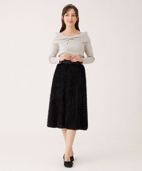 TO BE CHIC (大きいサイズ) / トゥー ビー シック (オオキイサイズ) その他トップス | 【L】リボンオフタートル ニット | 詳細2