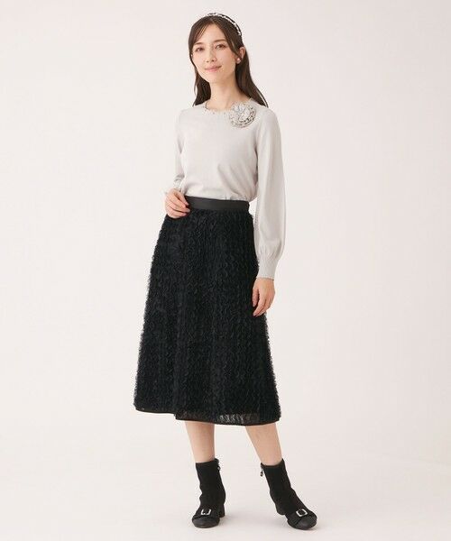 TO BE CHIC (大きいサイズ) / トゥー ビー シック (オオキイサイズ) その他トップス | 【L】ニットコサージュ プルオーバー | 詳細3