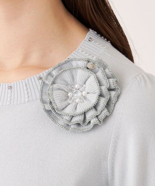 TO BE CHIC (大きいサイズ) / トゥー ビー シック (オオキイサイズ) その他トップス | 【L】ニットコサージュ プルオーバー | 詳細7