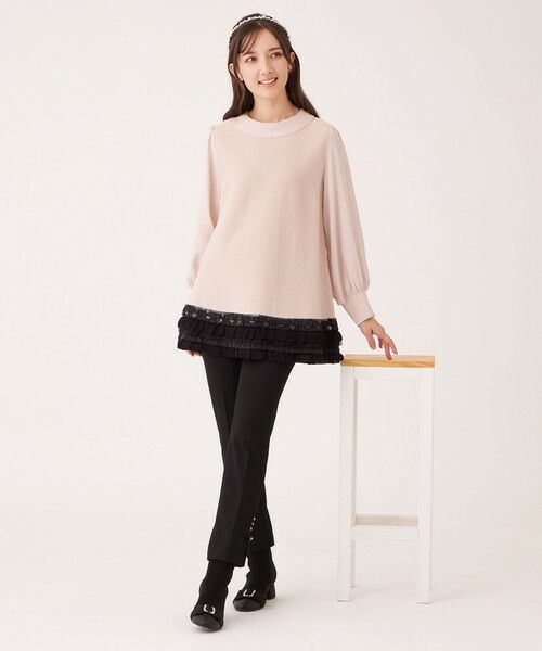 TO BE CHIC (大きいサイズ) / トゥー ビー シック (オオキイサイズ) その他トップス | 【L】エレガンスヘム ニットチュニック | 詳細3