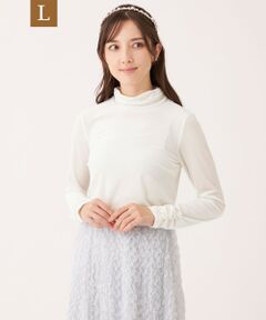 TO BE CHIC (大きいサイズ) / トゥー ビー シック (オオキイサイズ) その他トップス | 【L】シアーベロア ハイネックカットソー