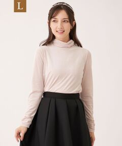 TO BE CHIC (大きいサイズ) / トゥー ビー シック (オオキイサイズ) その他トップス | 【L】シアーベロア ハイネックカットソー