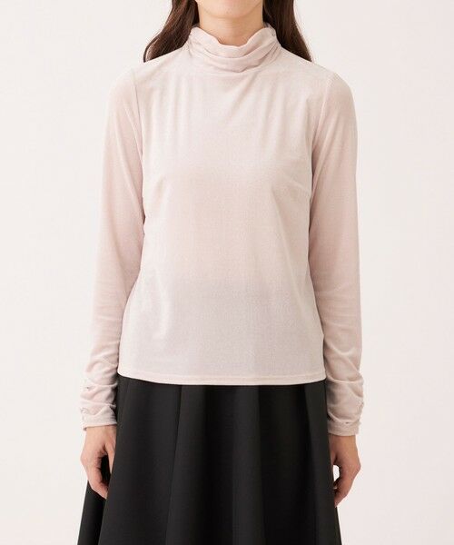 TO BE CHIC (大きいサイズ) / トゥー ビー シック (オオキイサイズ) その他トップス | 【L】シアーベロア ハイネックカットソー | 詳細5