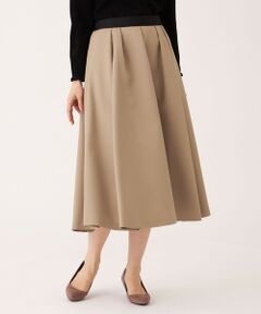 TO BE CHIC (大きいサイズ) / トゥー ビー シック (オオキイサイズ) ロング・マキシ丈スカート | 【L】ランダムタック ツイルスカート