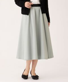 TO BE CHIC (大きいサイズ) / トゥー ビー シック (オオキイサイズ) ロング・マキシ丈スカート | 【L】ランダムタック ツイルスカート