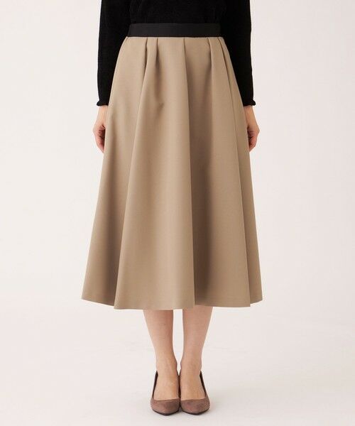 TO BE CHIC (大きいサイズ) / トゥー ビー シック (オオキイサイズ) ロング・マキシ丈スカート | 【L】ランダムタック ツイルスカート | 詳細4