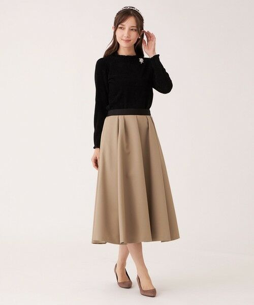 TO BE CHIC (大きいサイズ) / トゥー ビー シック (オオキイサイズ) ロング・マキシ丈スカート | 【L】ランダムタック ツイルスカート | 詳細2