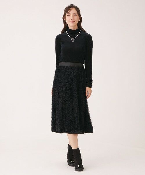 TO BE CHIC (大きいサイズ) / トゥー ビー シック (オオキイサイズ) ロング・マキシ丈スカート | 【L】フェザー刺しゅう スカート | 詳細4