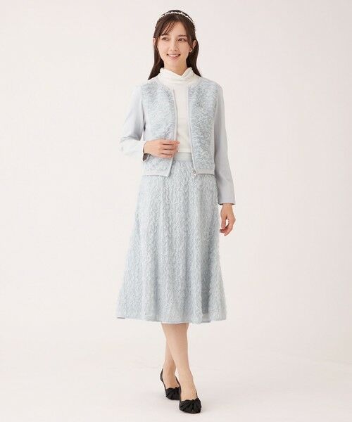 TO BE CHIC (大きいサイズ) / トゥー ビー シック (オオキイサイズ) ロング・マキシ丈スカート | 【L】フェザー刺しゅう スカート | 詳細2