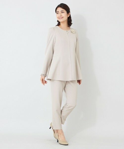 TO BE CHIC (大きいサイズ) / トゥー ビー シック (オオキイサイズ) テーラードジャケット | 【L】デュアルストレッチ ZIP チュニック | 詳細3