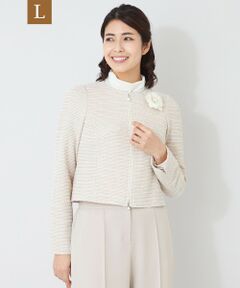 TO BE CHIC (大きいサイズ) / トゥー ビー シック (オオキイサイズ) テーラードジャケット | 【L】MIXツイード ジャケット