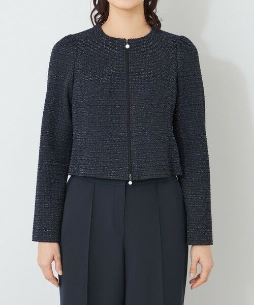 TO BE CHIC (大きいサイズ) / トゥー ビー シック (オオキイサイズ) テーラードジャケット | 【L】MIXツイード ジャケット | 詳細4