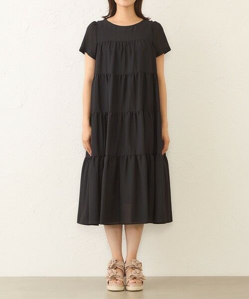 TO BE CHIC (大きいサイズ) / トゥー ビー シック (オオキイサイズ) ロング・マキシ丈ワンピース | 【WEB限定】【L】ボイルワッシャーティアード ドレス | 詳細7