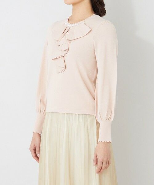 TO BE CHIC (大きいサイズ) / トゥー ビー シック (オオキイサイズ) その他トップス | 【L】フロントラッフルフリル ニット | 詳細3