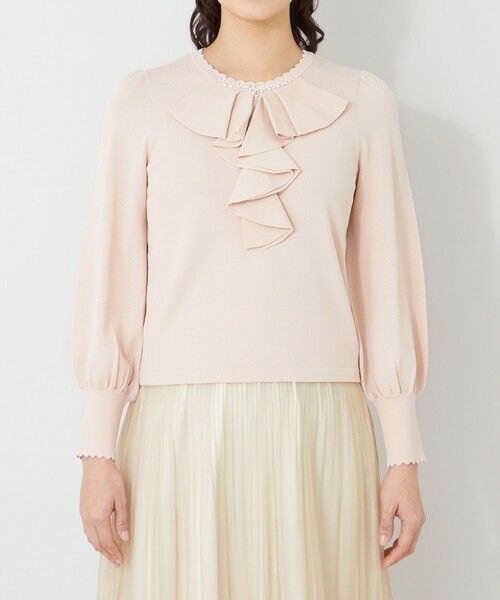 TO BE CHIC (大きいサイズ) / トゥー ビー シック (オオキイサイズ) その他トップス | 【L】フロントラッフルフリル ニット | 詳細2