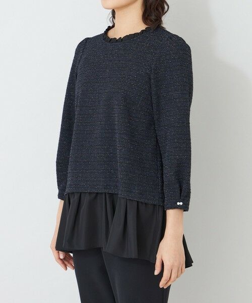 TO BE CHIC (大きいサイズ) / トゥー ビー シック (オオキイサイズ) その他トップス | 【L】MIXツイードドッキング チュニック | 詳細7