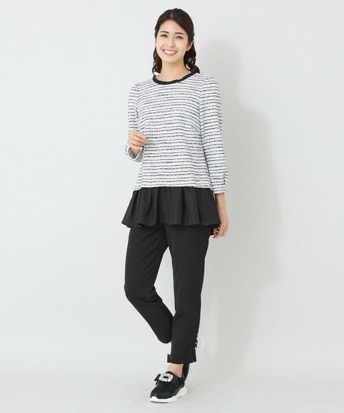 TO BE CHIC (大きいサイズ) / トゥー ビー シック (オオキイサイズ) その他トップス | 【L】MIXツイードドッキング チュニック | 詳細2