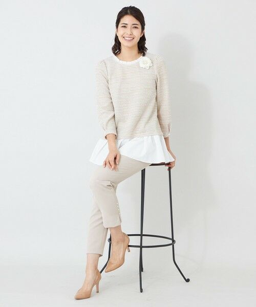 TO BE CHIC (大きいサイズ) / トゥー ビー シック (オオキイサイズ) その他パンツ | 【L】デュアルストレッチウエストゴム パンツ | 詳細5