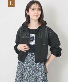 TO BE CHIC (大きいサイズ) / トゥー ビー シック (オオキイサイズ) テーラードジャケット | 【L】エンブロイダリーフーデット ブルゾン