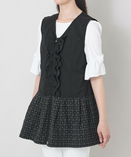 TO BE CHIC (大きいサイズ) / トゥー ビー シック (オオキイサイズ) テーラードジャケット | 【L】エンブロイダリーエレガンス ジレ | 詳細5