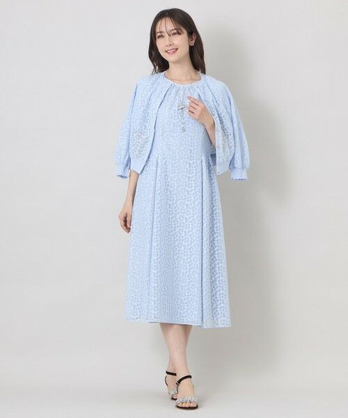 TO BE CHIC (大きいサイズ) / トゥー ビー シック (オオキイサイズ) ブルゾン | 【L】ジャカードレースコンビ カーディガン | 詳細5