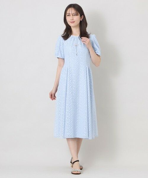 TO BE CHIC (大きいサイズ) / トゥー ビー シック (オオキイサイズ) ロング・マキシ丈ワンピース | 【L】ジャカードレース ギャザードレス | 詳細2