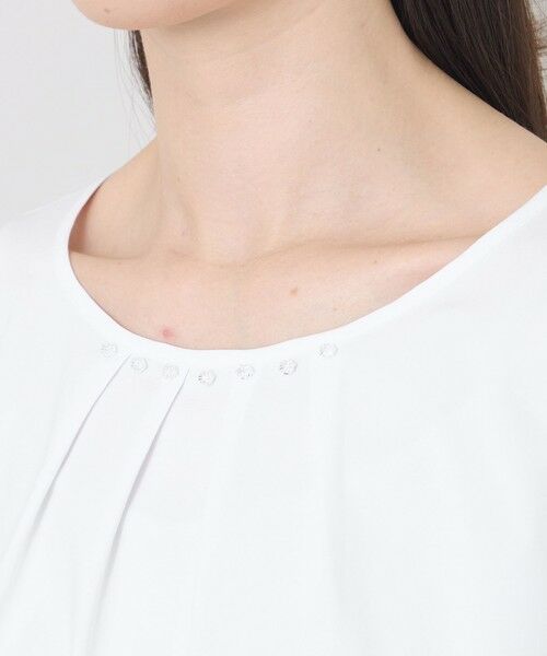 TO BE CHIC (大きいサイズ) / トゥー ビー シック (オオキイサイズ) その他トップス | 【L】バンブーレーヨンビジュー フレアチュニック | 詳細6