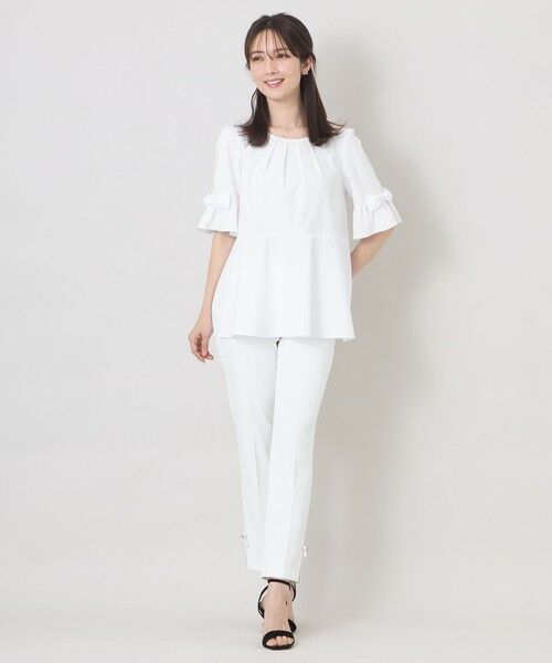 TO BE CHIC (大きいサイズ) / トゥー ビー シック (オオキイサイズ) その他トップス | 【L】バンブーレーヨンビジュー フレアチュニック | 詳細1