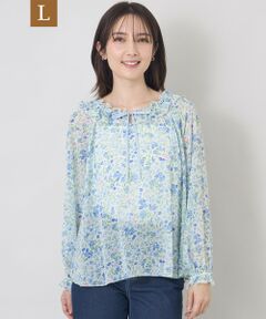 TO BE CHIC (大きいサイズ) / トゥー ビー シック (オオキイサイズ) その他トップス | 【L】プチフルール フリルブラウス