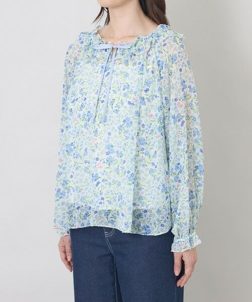 TO BE CHIC (大きいサイズ) / トゥー ビー シック (オオキイサイズ) その他トップス | 【L】プチフルール フリルブラウス | 詳細4