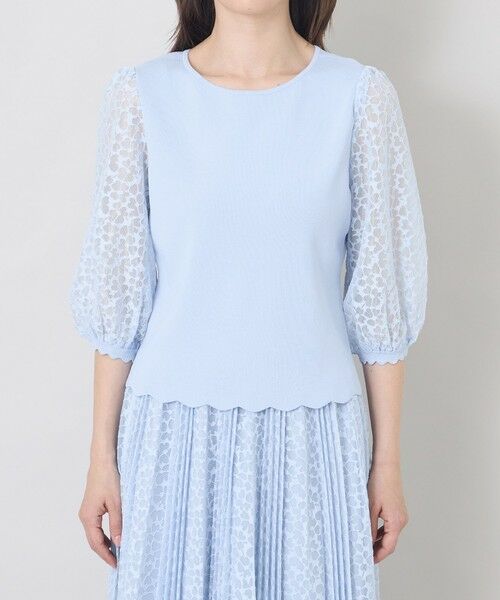 TO BE CHIC (大きいサイズ) / トゥー ビー シック (オオキイサイズ) その他トップス | 【L】ジャカードレースコンビ ニットプルオーバー | 詳細5