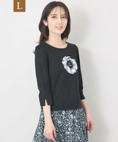 TO BE CHIC (大きいサイズ) / トゥー ビー シック (オオキイサイズ) その他トップス | 【L】フルールモチーフ カットソー