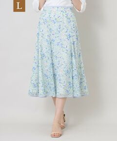 TO BE CHIC (大きいサイズ) / トゥー ビー シック (オオキイサイズ) ロング・マキシ丈スカート | 【L】プチフルール マーメイドスカート