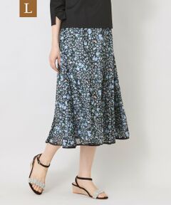 TO BE CHIC (大きいサイズ) / トゥー ビー シック (オオキイサイズ) ロング・マキシ丈スカート | 【L】プチフルール マーメイドスカート